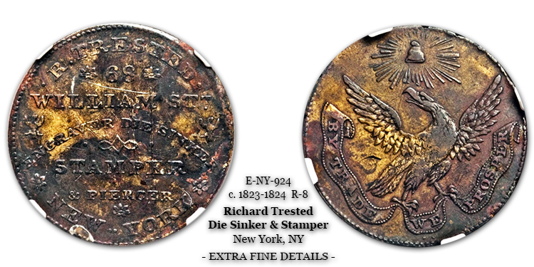 Rulau E-NY-924 Richard Trested By Trade We Prosper