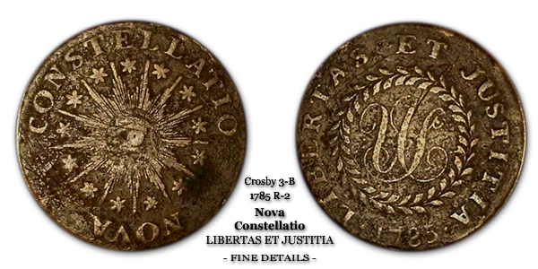 1785 Nova Constellatio Crosby 3-B Libertas Et Justitia