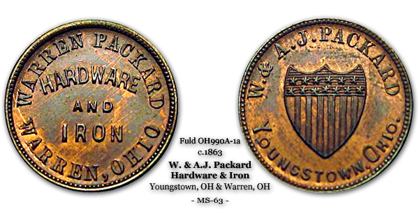 OH-990A-1a Warren Packard Warren Ohio W & A.J. Packard Youngstown Ohio