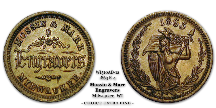 WI510AD-1a 1863 R-4 Mossin & Marr Milwaukee Wisconsin Amazon