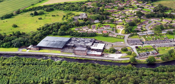 Aerial View of Deanston Cotton Mill and Village
