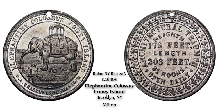 Rulau NY-Bkn-22A Elephantine Colossus