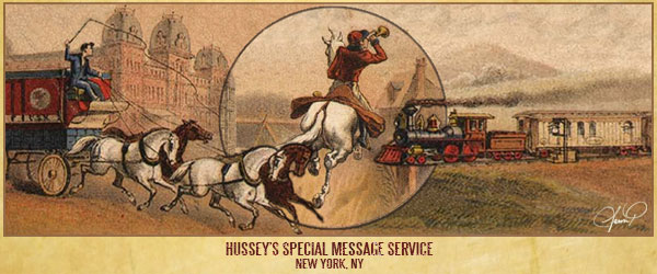 Author's Rendition of a Hussey's Special Message Post Messenger En Route